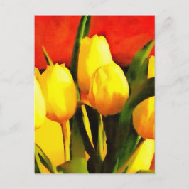 Tulips (oljefärg Stil) Vykort