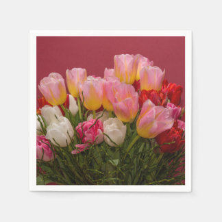 Tulips-Pappersservett färgade Bouquet Pappersservett