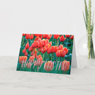 Tulips Photo Glad påsk Card Tack Kort