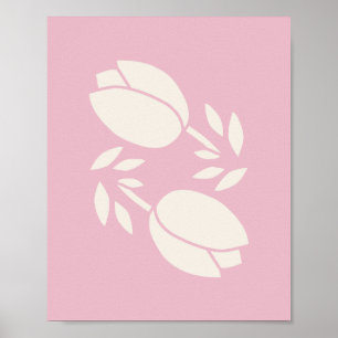Tulips Rosa Poster