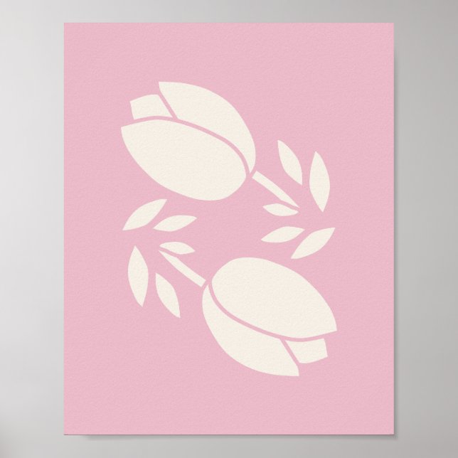 Tulips Rosa Poster (Framsidan)