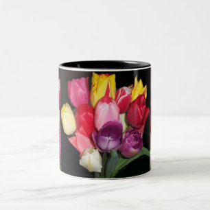 Tulips säger allt Två-Tonad mugg