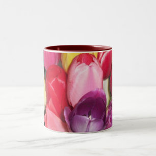 Tulips säger allt Två-Tonad mugg
