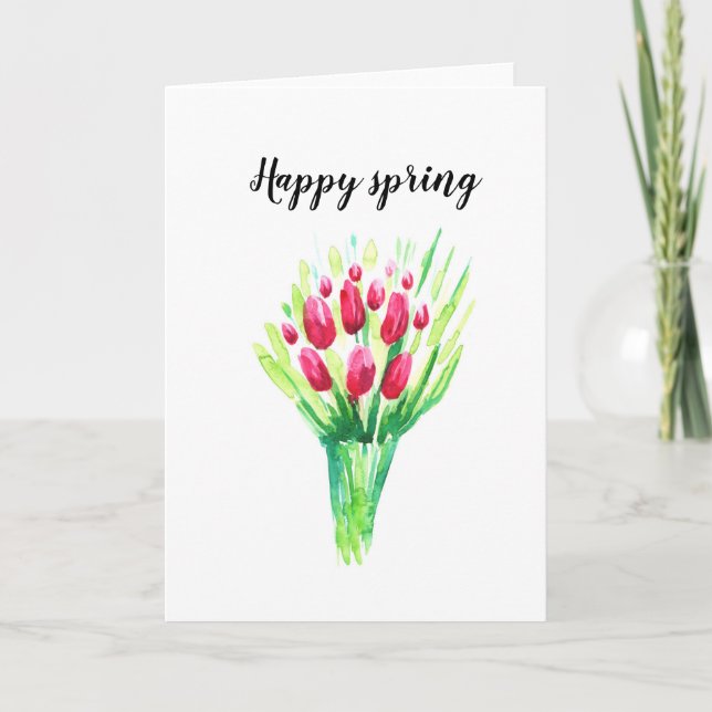 Tulips smart anpassat kort. helgkort (Framsida)