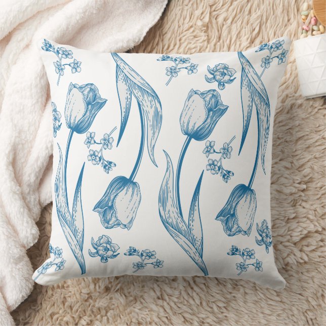 Tulips Throw Pillow Kudde (Filt)