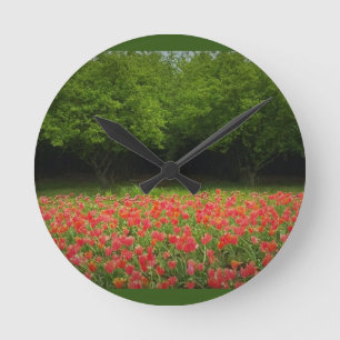 Tulips & Träd Rund Klocka