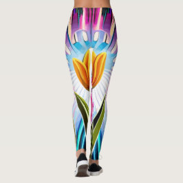 Tulips-trio: en Springtime Beauty-explosion Leggings