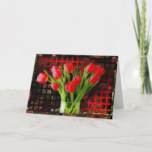 Tulips Valentine Card (stor utskrift) Helgkort