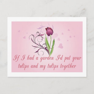 Tulips Valentine vycard Helg Vykort