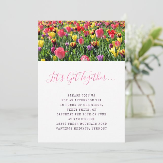 Tulips Vår Fling Inbjudningar (Stående Fram)