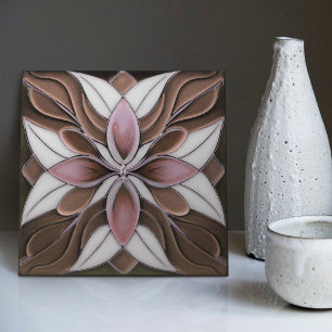 Tuliska på keramiska plattor av Art nouveau-chokla Kakelplatta