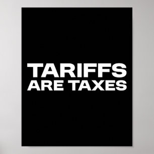 Tullar är skatter - politisk syn mot tullar poster