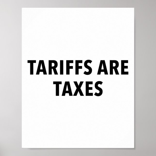Tullavgifter Är Skatter  Poster (Framsidan)