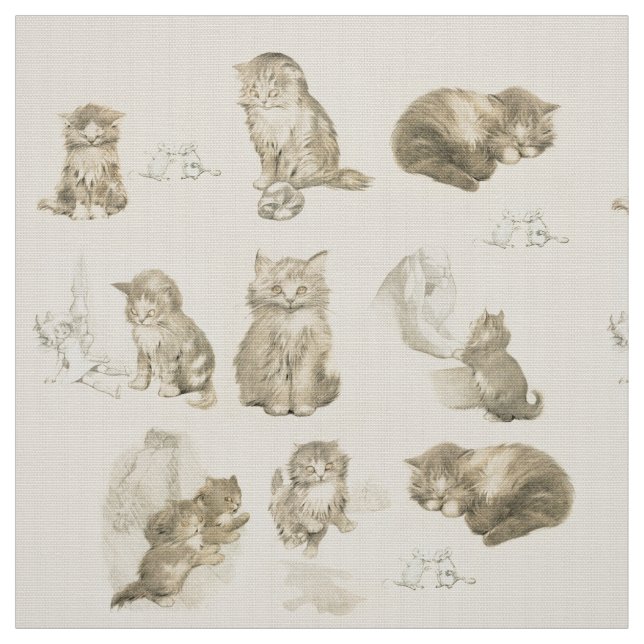 TULLDJUR/KAT- OCH MUSSTORIER I ROSA TYG (Provkarta)