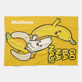 Tullnamn för Cute Bananas Kökshandduk