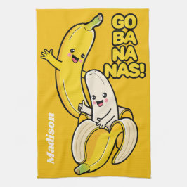 Tullnamn för Cute Bananas Kökshandduk