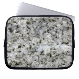Tullnamn för Geology Sten Struktur White Granite Laptop Sleeve