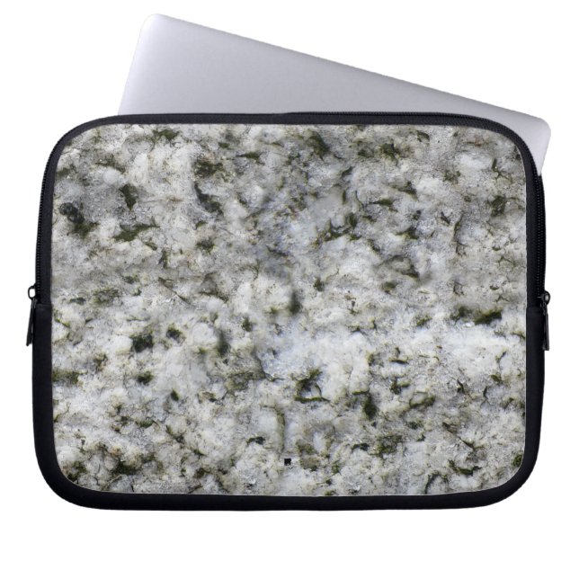 Tullnamn för Geology Sten Struktur White Granite Laptop Sleeve (Framsidan)