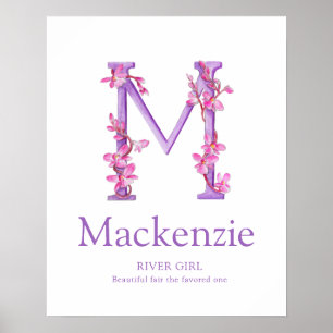Tullnamn för Orchid Brev M Mackenzie Poster