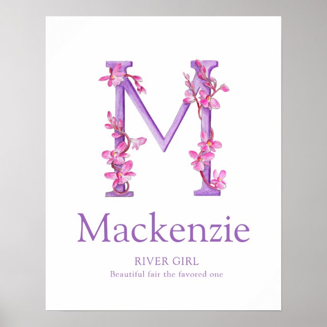 Tullnamn för Orchid Brev M Mackenzie Poster (Framsidan)
