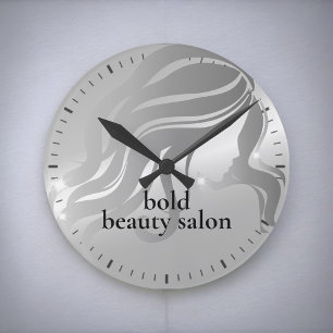 Tullnamn Platinum Silver Metallic Rund Klocka
