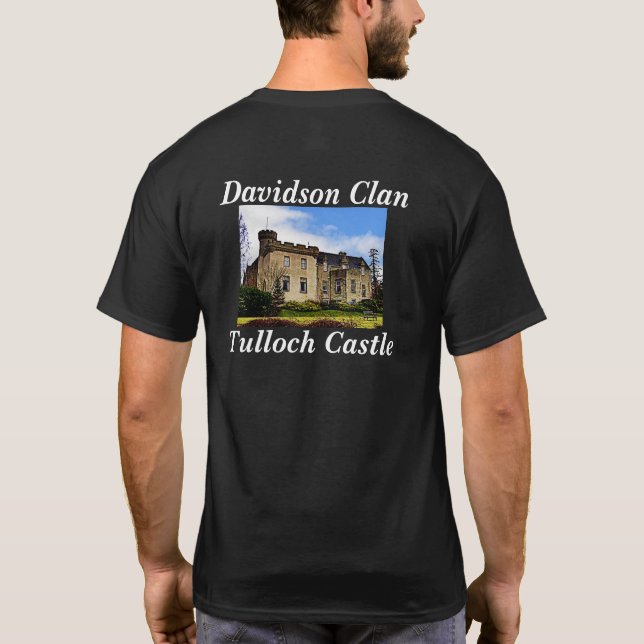 Tulloch Castle - Scottish Davidson Klan T Shirt (Baksida)