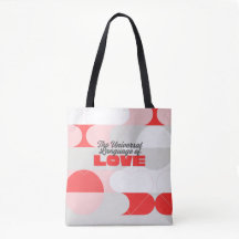 TULOL Red Pink White Tote