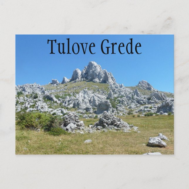 Tulove Grede, Velebit Mountains, Dalmatien, Kroati Vykort (Framsida)