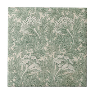 Tulpan av William Morris, Vintage blomsterkonst Kakelplatta