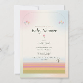 Tulpan Baby Shower Inbjudan
