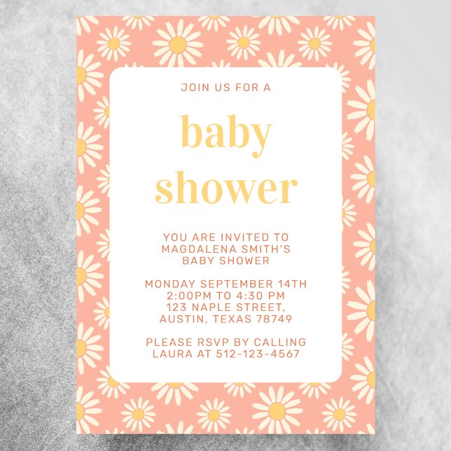 Tulpan Baby Shower Inbjudan (Skapare uppladdad)