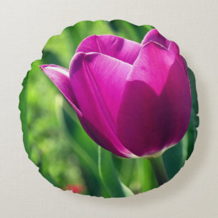 Tulpan Blomma Foto Rund Kudde