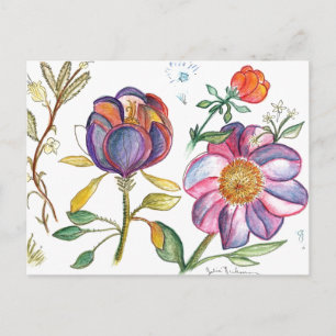 Tulpan Blomma Postkort Vykort