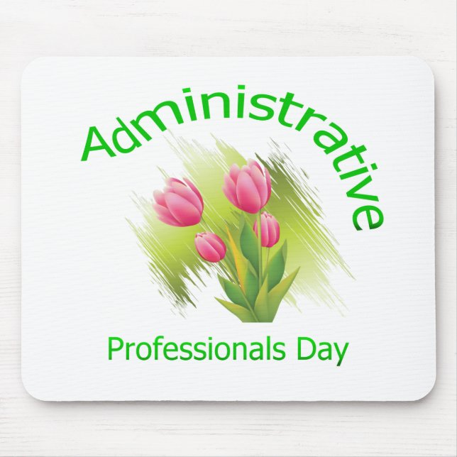 Tulpan blommar administrativ professionelldag musmatta (Framsidan)