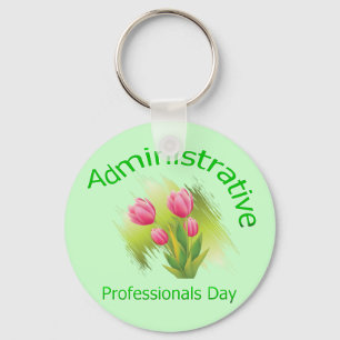 Tulpan blommar administrativ professionelldag nyckelring