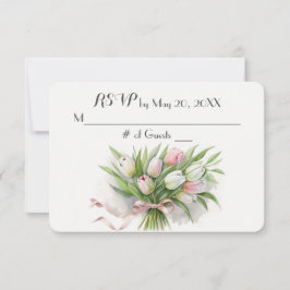 Tulpan Bröllopsbukett RSVP OSA Kort