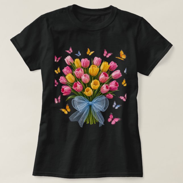 Tulpan & Fjäril T-Shirt (Design framsida)