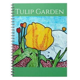Tulpan i trädgården anteckningsbok