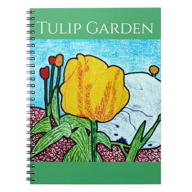 Tulpan i trädgården  anteckningsbok (Framsidan)