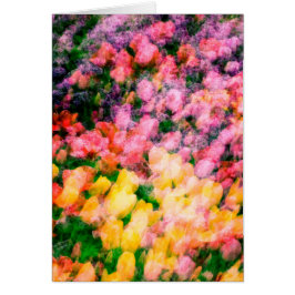 Tulpan och lilor hälsningskort