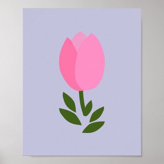 Tulpan Rosa Och Lila Poster (Framsidan)
