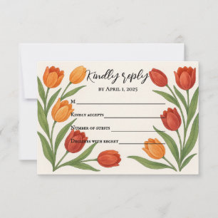 Tulpan Slöja RSVP-kort OSA Kort