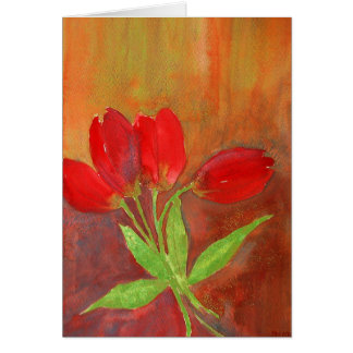 Tulpan som hurrar dig upp hälsningskort