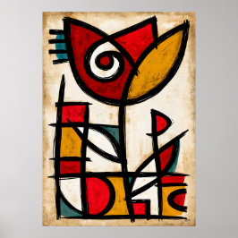 Tulpan Tribal Abstraktion Poster