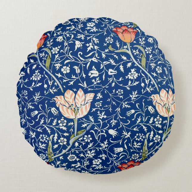Tulpan, William Morris Rund Kudde (Framsidan)