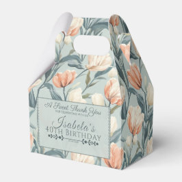 Tulpanblomma i boho-stil för födelsedag presentaskar