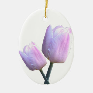 Tulpanblomma i minne av prydnaden julgransprydnad keramik