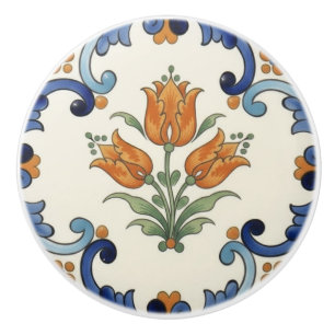 Tulpanblomma Medelhavet Blå Orange Kräm Knopp