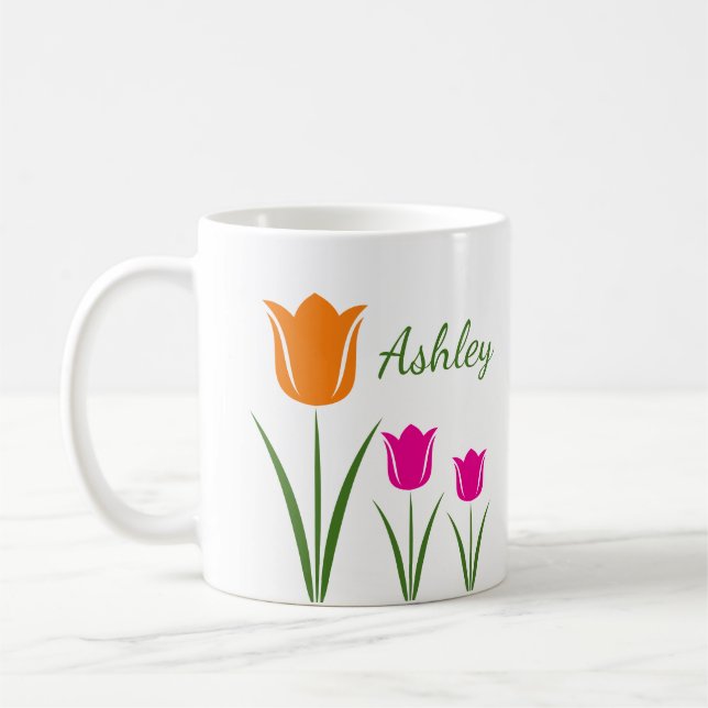 Tulpanblommamuggar Kaffemugg (Vänster)