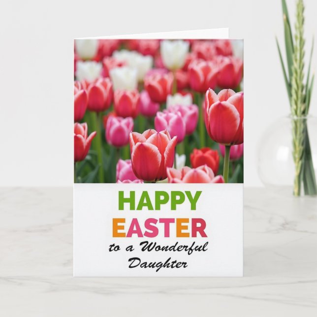 Tulpanblommande välkomstkort kort (Framsida)